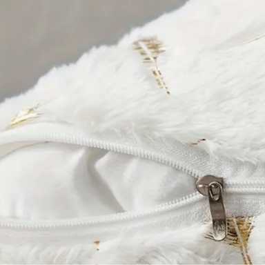China Mall Online Shop Fur Fluffy White Scatter Cushion Cover 2 45by45cm Fur Turquoise Blue Scatter Cushion Cover - Image 2