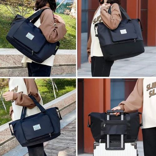 Cheap Travel College Gym Bags and College China Mall App Online Shop Johannesburg 16 Maroon Large Capacity Lightweight Waterproof Folding Travel Gym Bag - Image 12