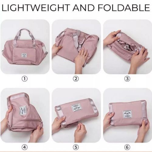 Cheap Travel College Gym Bags and College China Mall App Online Shop Johannesburg 22 Maroon Large Capacity Lightweight Waterproof Folding Travel Gym Bag - Image 9