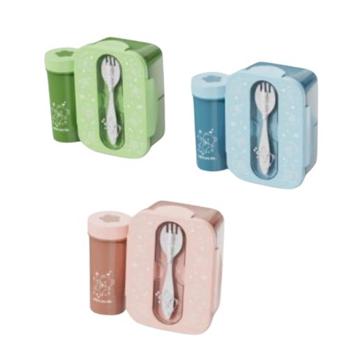 Hey Life Lunchbox and Bottle Set with Spoon China Mall Johannesburg APP South Africa 5 Green 100ml 3-Compartment Lunch Box Spoon & 350ml Bottle Set - Image 8
