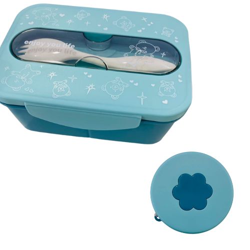 Hey Life Lunchbox and Bottle Set with Spoon China Mall Johannesburg APP South Africa 9 Green 100ml 3-Compartment Lunch Box Spoon & 350ml Bottle Set - Image 5