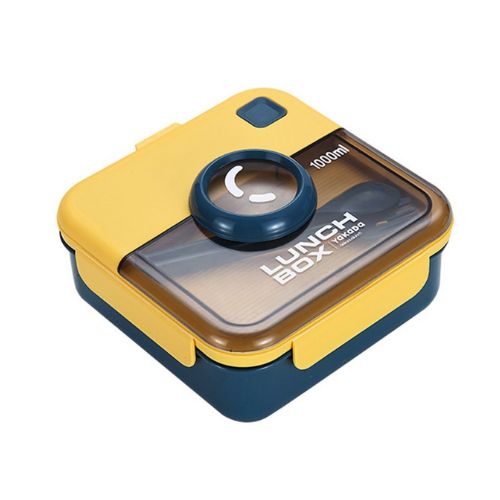 Square Camera Lunchbox Bottle Spoon and Fork Set China Mall Johannesburg APP South Africa Green 1000ml Two-Compartment Portable Lunch Box Spoon and Fork Set - Image 2