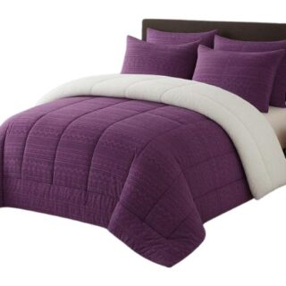 5Piece Queen Fleece Pattern Comforter Set