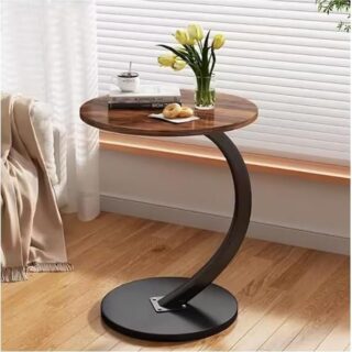 C-Shaped Sofa Side Brown Table or Mini Study Desk