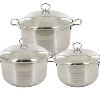 Dolphin 6-Piece Stock Pot Set Stainless Steel