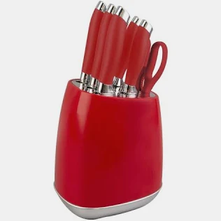 Red ROYAL HOMEWARE 6 Piece Knife Set Milano Collection