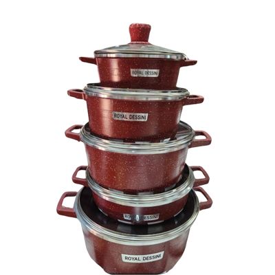 china mall online shopping app German 7 Pcs White Wood Granite Non Stick Kitchen Cookware Pots Set with Glass Lid 24 Maroon 10 Piece Premium Royal Dessini Granite Nonstick Pots Cookware Set with Glass Lid