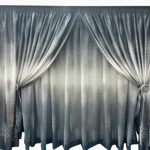 Kitchen Lounge Bedroom Curtains China Mall 3 Theme Taped Curtains with Matching Laces 4x2.4m