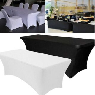 1pc White Spandex Table Cover