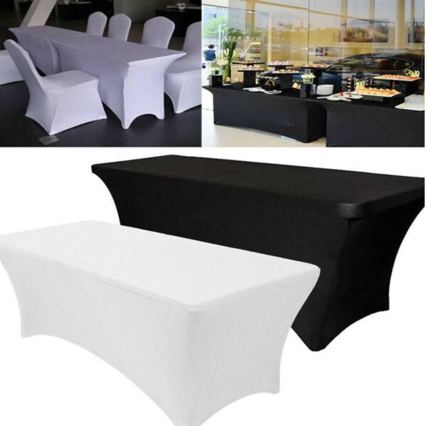 1pc White Spandex Table Cover