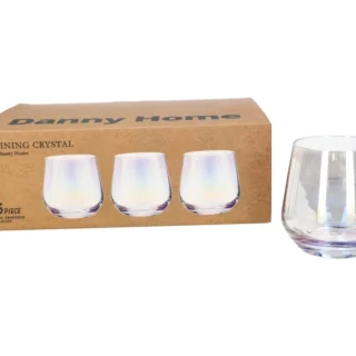 6pcs - 9.3cm Danny Home Rocks Short Tumbler Glasses Set 