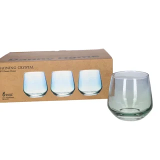 6pcs - 8.7cm  Danny Home Unbreakable Short Rocks Tumbler Glasses Set