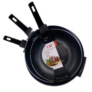 24-30Cm Round Non-Stick Black Fry Pan,Kitchen Cooking Utensils