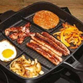 5in1 Black Non Stick Kitchen Fry Pan