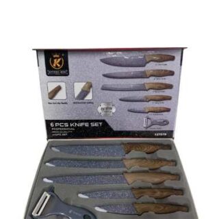 6 Piece Kitchen King Brown Knives Set High Quality