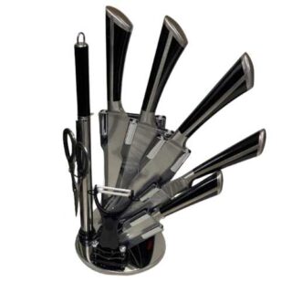 9Pieces Black High Quality Luxurious Knifes Set