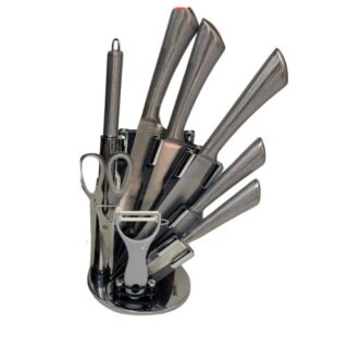 9Pieces ALL Silver High Quality Luxurious Knives/knife Sets