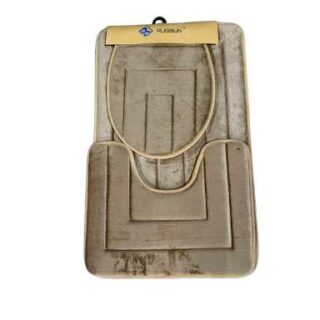 3Pieces Brown Bathroom Mat Set