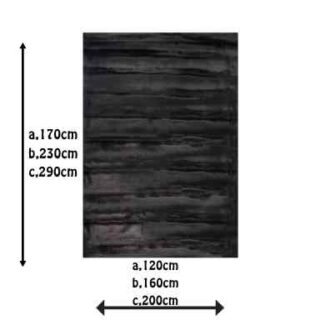 Black Mat/Rug Faux Fur Lounge/Bedroom Mat - Super Soft 