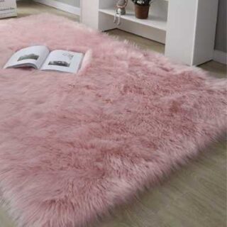 180by200cm Pink Fluffy Fur Seat Cover Mat- High Quality Rug Carpet