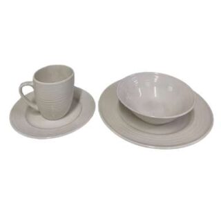 CHINA MALL ONLINE STORE - 580 16pieces Shiny White Plate Set