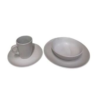CHINA MALL ONLINE STORE - 595 16pieces Matt White Plate Set