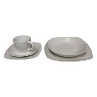 CHINA MALL ONLINE STORE - 620 20pieces Square White Plate Set
