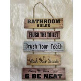 China-Mall-Online-Shop-139-Bathroom-Rules-Affirmation-Board-Wall-Decor