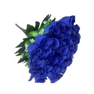 Artificial Blue Roses Bouquet Flowers