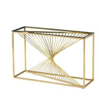 China-Mall-Online-Shop-5400-Black-Glass-ConsoleWalk-inServer-Table-with-Gold-Frame