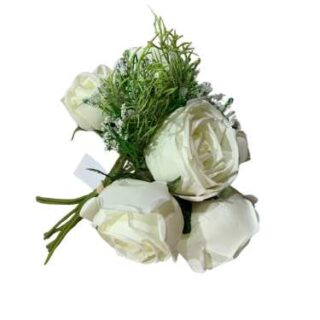 Artificial-White-Candy-Roses-Flowers-Home-Decor-