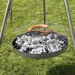 Portable Triangle Round Barbeque Grill Braai Stand