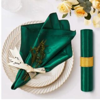  40cm Emerald Green Square Dinner Napkins Serviette