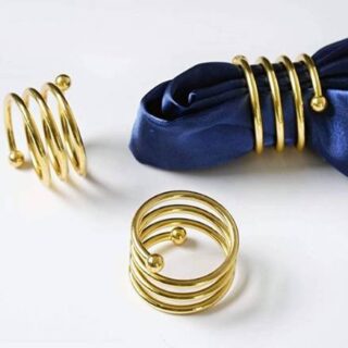 Gold Events Napkin Spiral Ring