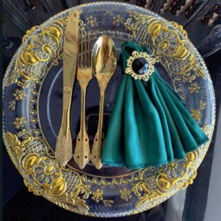 China Mall Johannesburg Events Gold and black Napkin Ring 9 25