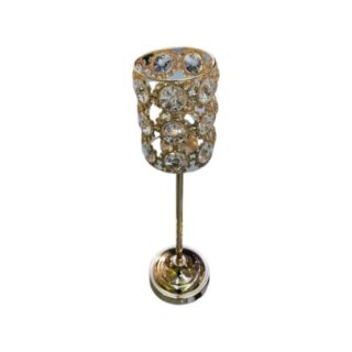 Gold Candle Holder Centre Piece Flower Vase