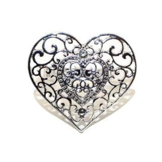 Silver Love Events Heart Ring