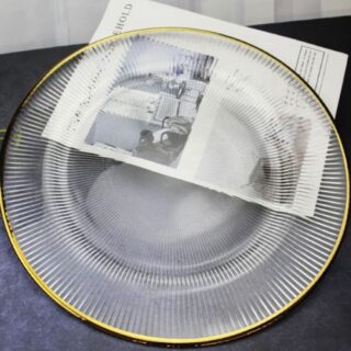 China Mall Johannesburg Transparent and Gold Trim Under plate WEDDING DECORATION 26 42 (8)