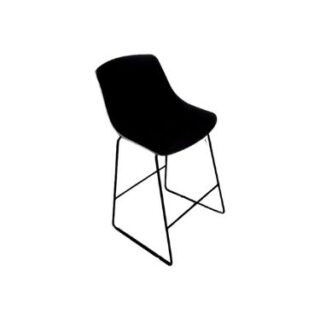 Black Plastic Bar Stool 100cm High
