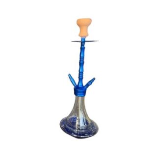 CHINA MALL JOHANNESBURG Double 2 Pipes Blue Glass Hookah Hubbly