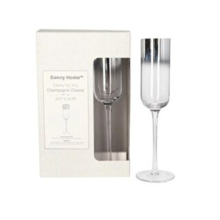 China Mall Online 6Pcs Champagne Glasses 430 Silver Sprayed