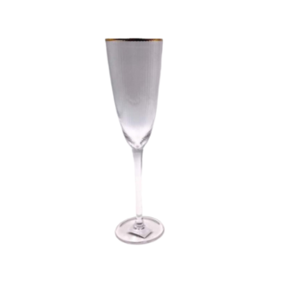 China Mall Online Gold Trim 6Pcs Champagne Glasses