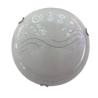 China Mall Johannesburg South Africa Online Marketplace 355 Waved Round Frosted and Shiny Glass LED Ceiling Light Lamp In Living Room Bedroom