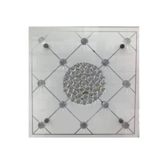 China Mall Johannesburg South Africa Online Marketplace 985 40cm Square Diamond Frosted and Shiny Glass LED Diamond Ceiling Light Lamp In Living Room Bedroom