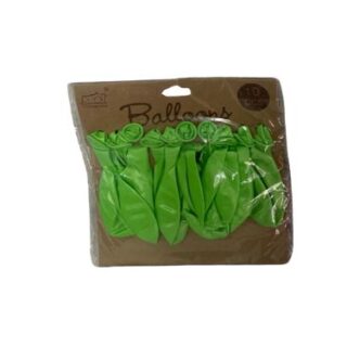 10 Green Latex Balloons