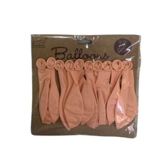 10  Peach Latex Balloons