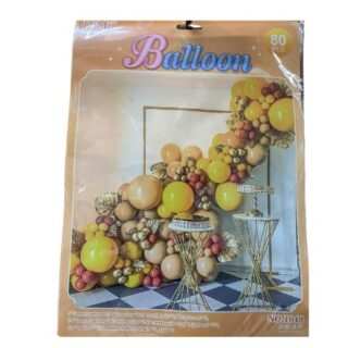 _80 Yellow Red Gold Latex Party Balloons (1)