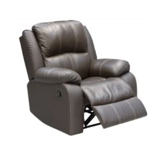 Brown Leather Motorist Single Couch Sofa Recliners