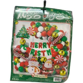 Merry Christmas Red Gold White Green Latex Confetti Party Balloons
