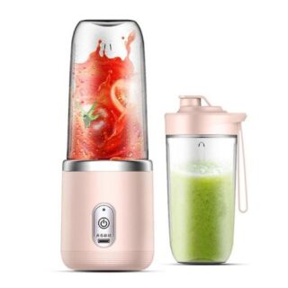 450ml Pink USB Portable Juice Blender with 6 Blades